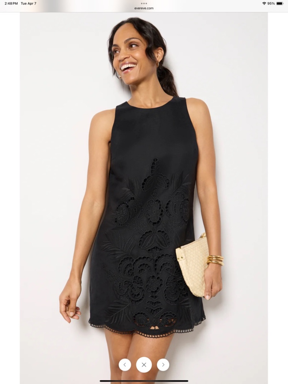 Sanctuary Embroidered Blooms Black Shift Dress